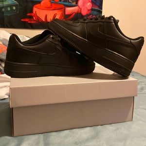 All black Air Force 1s. Size 6.5Y